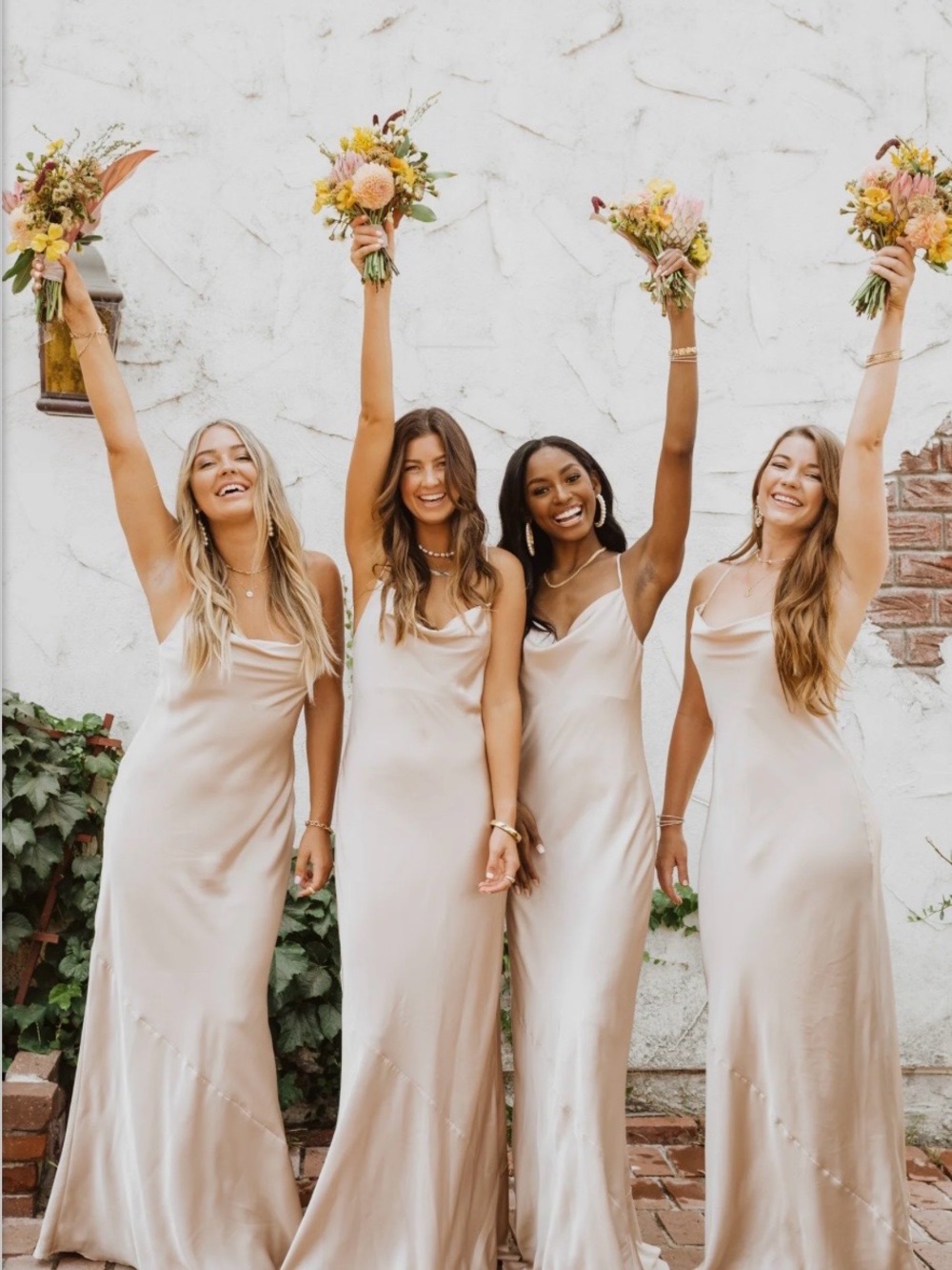 Show Me Your MuMu • Champagne Satin Maxi Slip Dress